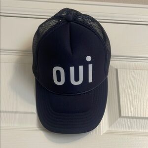 Clare V. Oui Navy Blue Trucker Hat